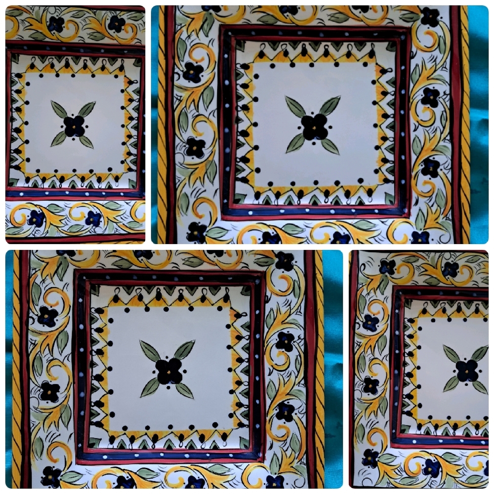 Dario Farrucci Designs Square Plate Villa Paradiso Collection